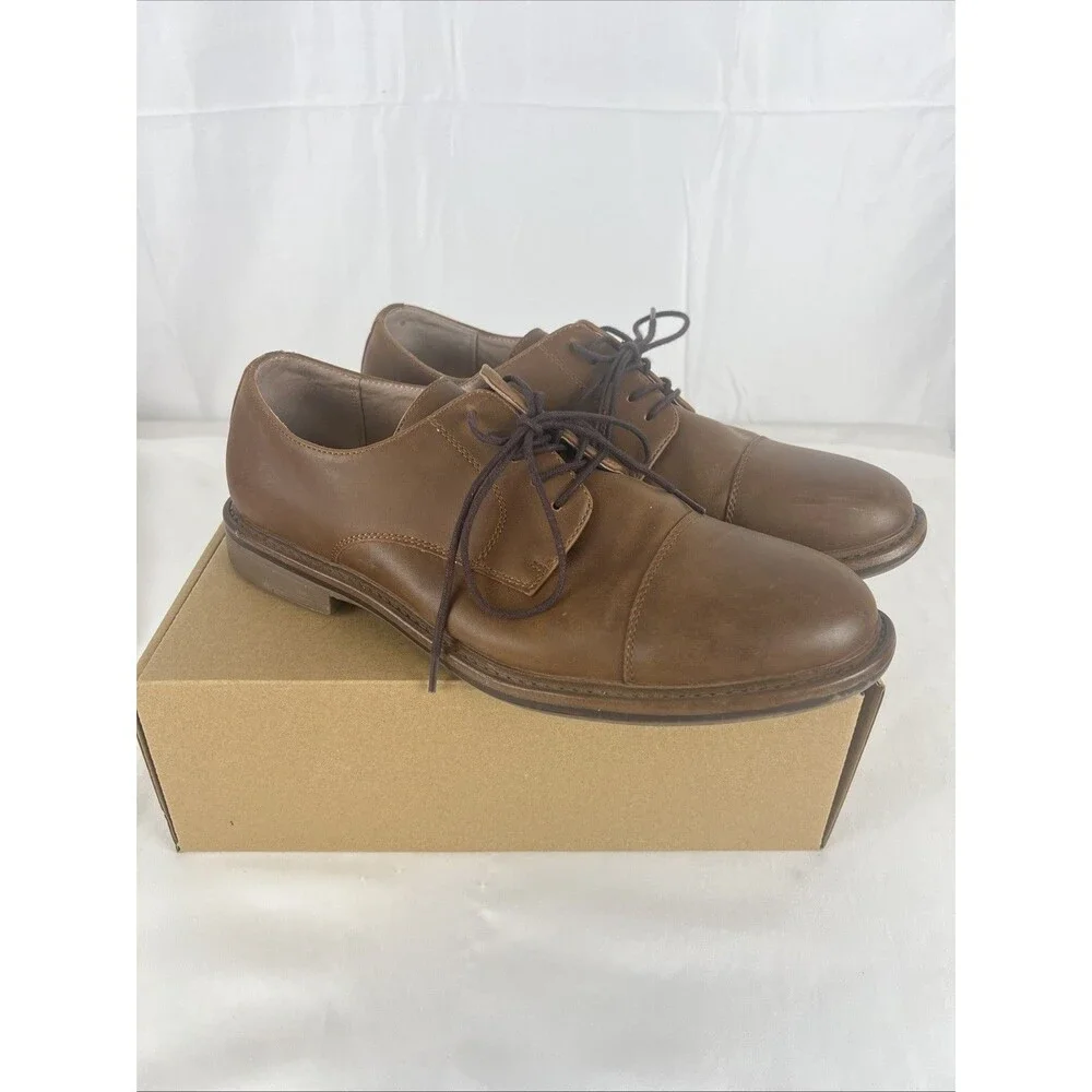 Marona Men's Brown Cap Toe Dress Shoes Oxford Lace Up Size 11 Casual Business